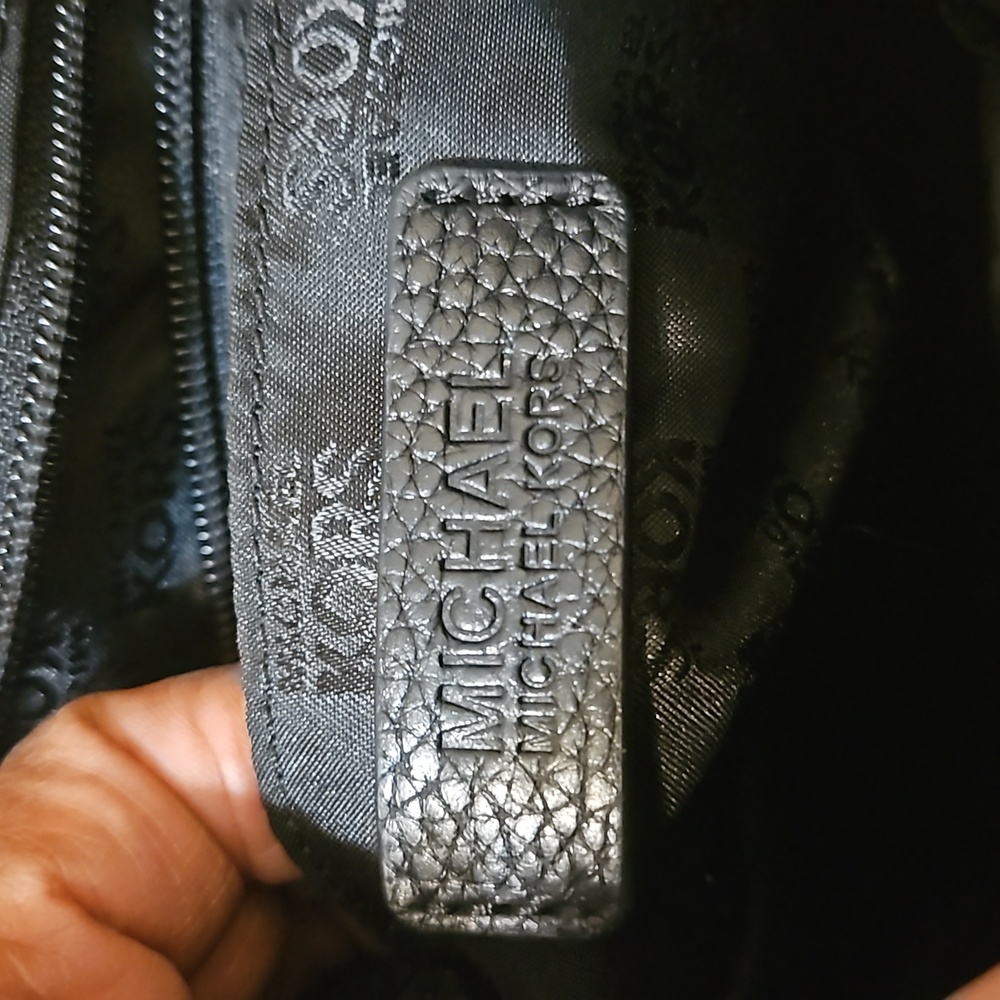 Michael Kors Bedford Signature Jacquard/Leather Drawstring Backpack 🎒 - Picture 7 of 10